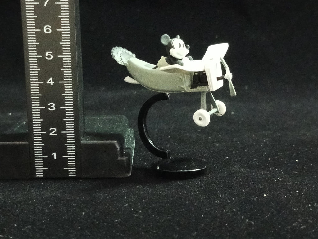 Miniature Disney Choco Party Crazy Mickey Mouse Black White Tone Figurine - Tomy