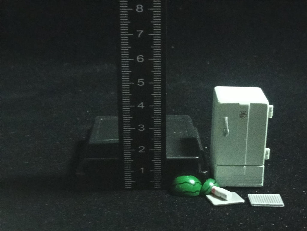 Matsushita Electric Industrial Co., Ltd. Electric Refrigerator NR-351" Time Slip Glico Kaiyodo  Figures  Watermelon  Milk/ Bottle/ Miniature