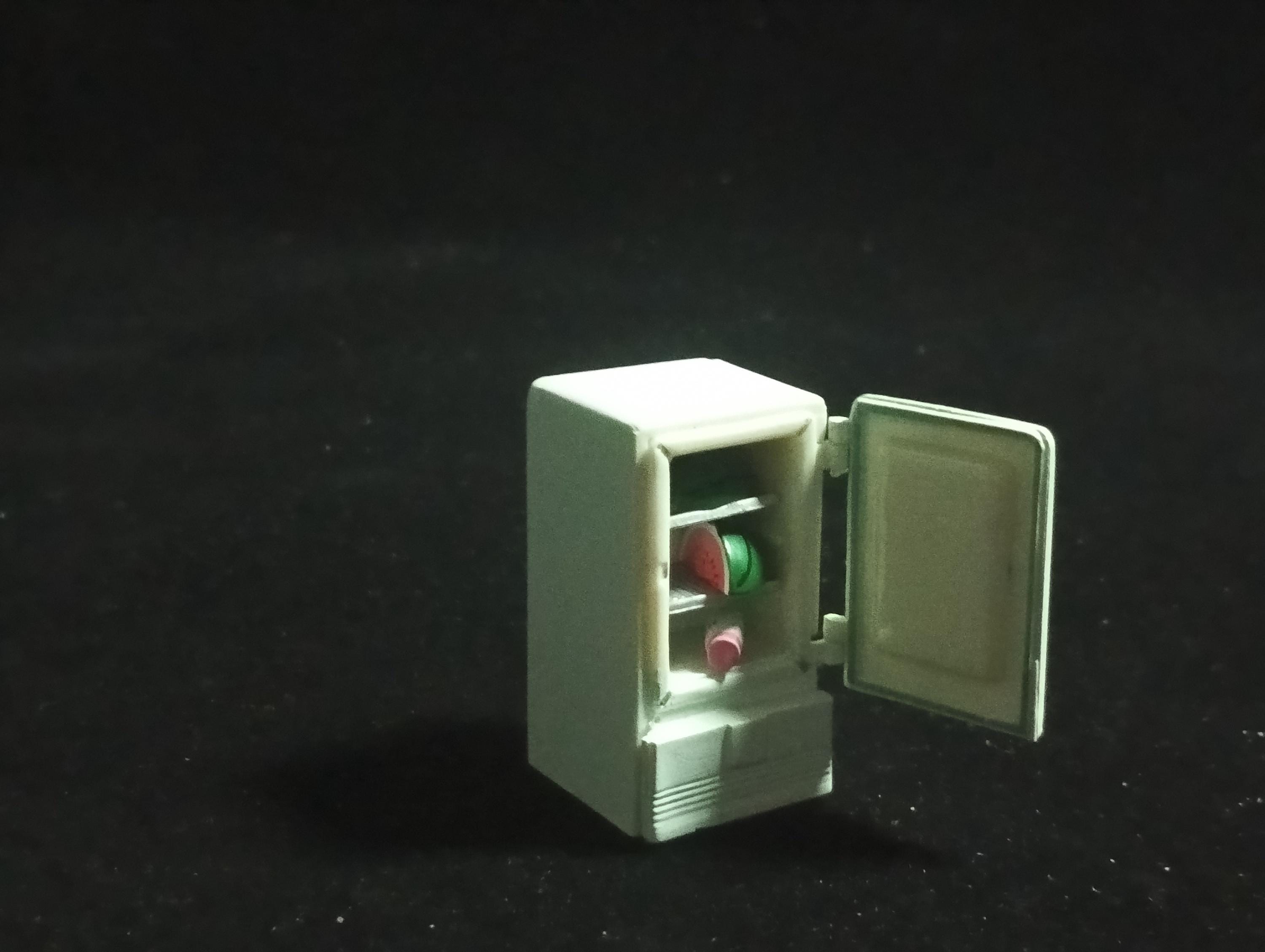 Matsushita Electric Industrial Co., Ltd. Electric Refrigerator NR-351" Time Slip Glico Kaiyodo  Figures  Watermelon  Milk/ Bottle/ Miniature
