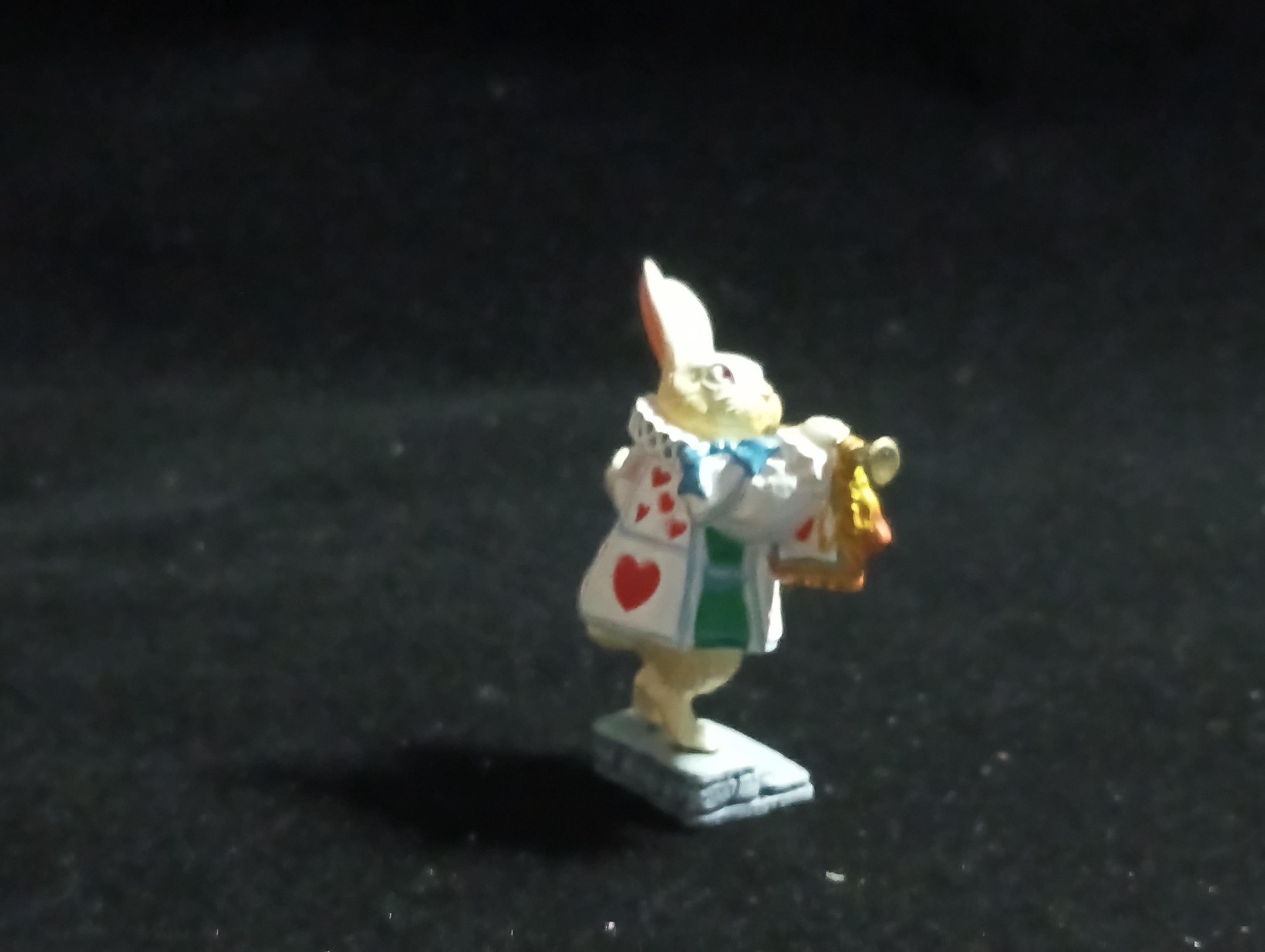 Kaiyodo Alice in Wonderland Trumpet Rabbit mini figure Vintage 2002 Kaiyodo