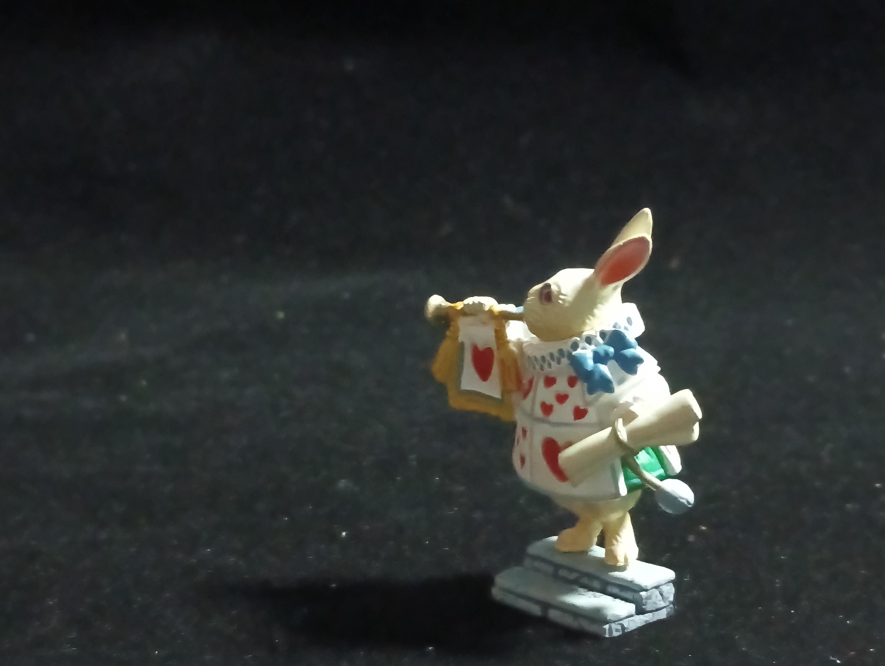 Kaiyodo Alice in Wonderland Trumpet Rabbit mini figure Vintage 2002 Kaiyodo