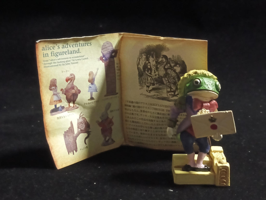 Kaiyodo Alice in Wonderland Frog Servant with Letter mini figure Vintage 2002 Kaiyodo