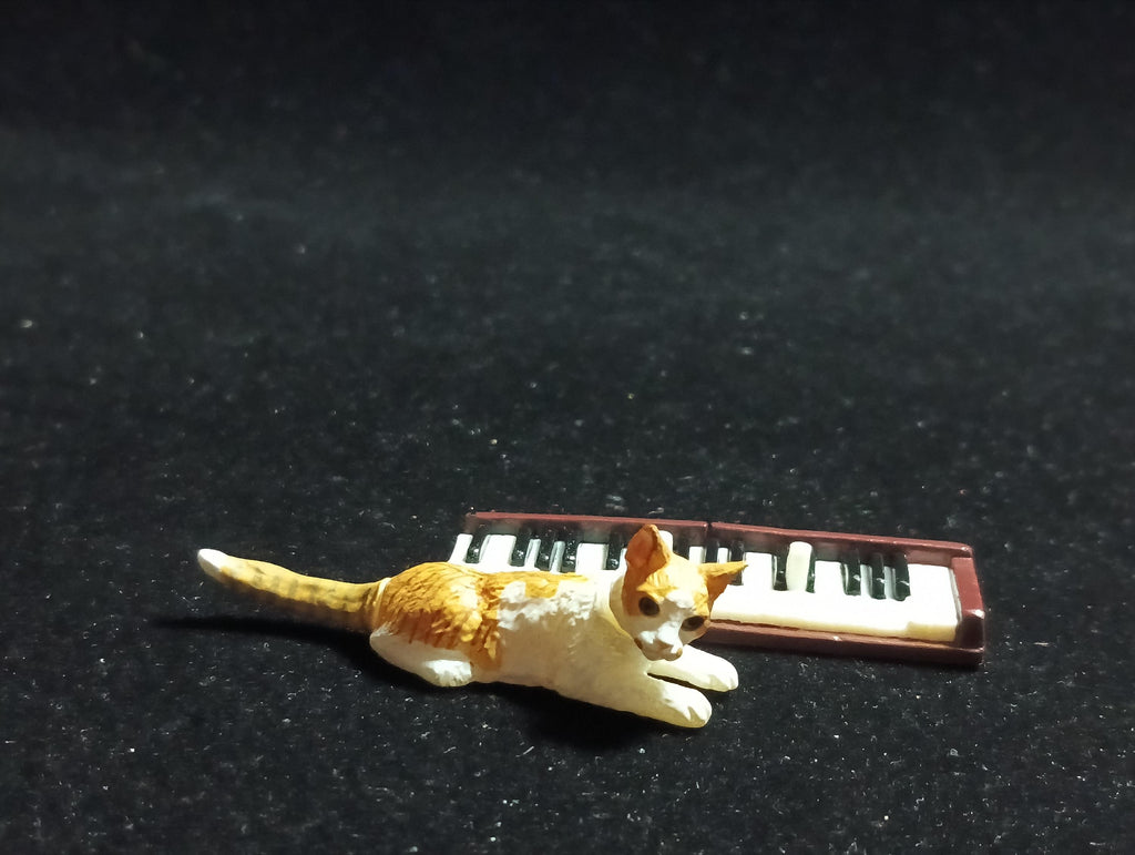 Miniature I Love Pet! Mix Piano Figurine -  Furuta