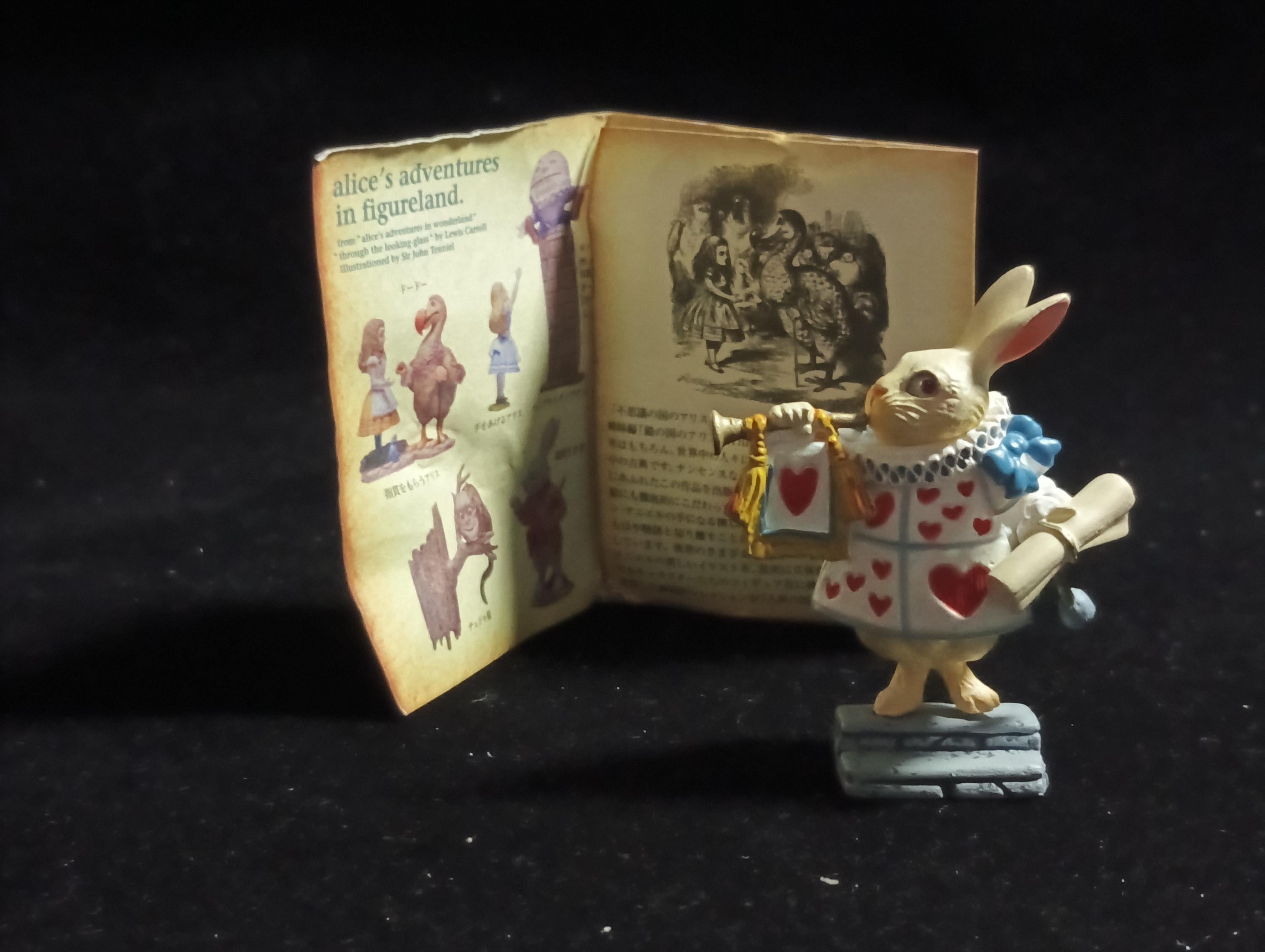 Kaiyodo Alice in Wonderland Trumpet Rabbit mini figure Vintage 2002 Kaiyodo