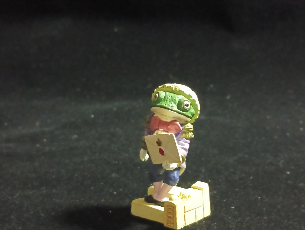 Kaiyodo Alice in Wonderland Frog Servant with Letter mini figure Vintage 2002 Kaiyodo