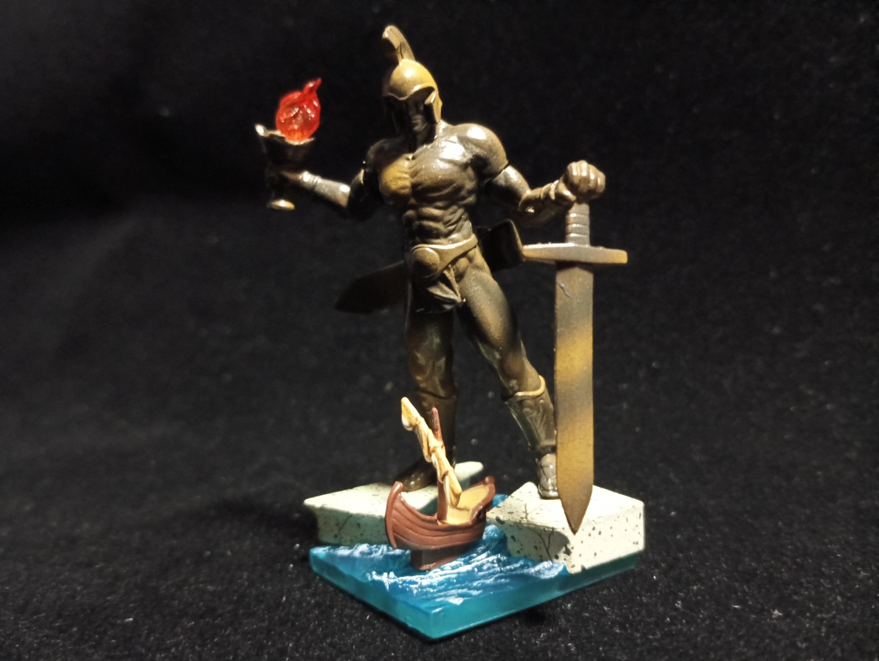 Kaiyodo Collect Club Seven Wonders Figure - Colossus of Rhodes Diorama