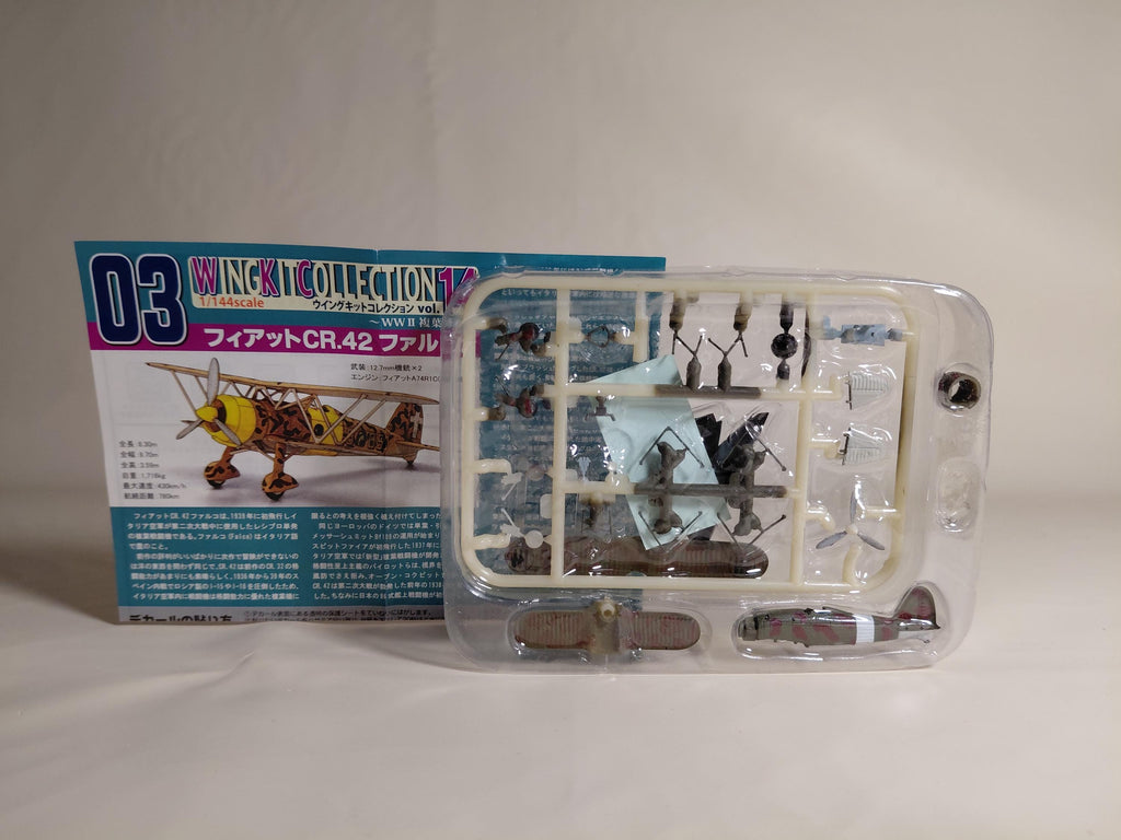 F-toys 1/144 scale Wing Kit Collection Vol.14 WWII Biplane Edition Fiat CR.42 Falco #3C