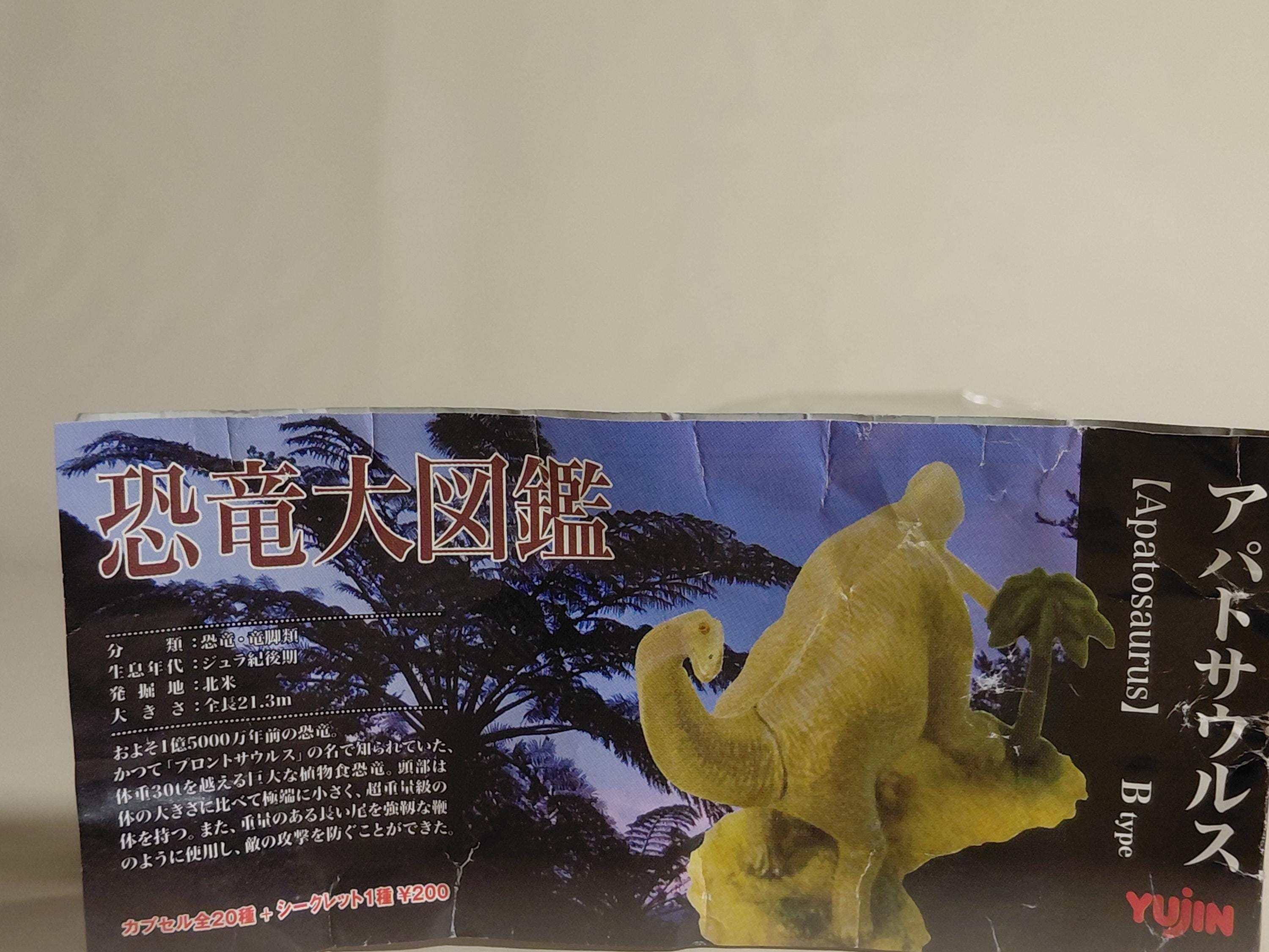Yujin Dinosaur Encyclopedia Figure Apatosaurus (Type B)