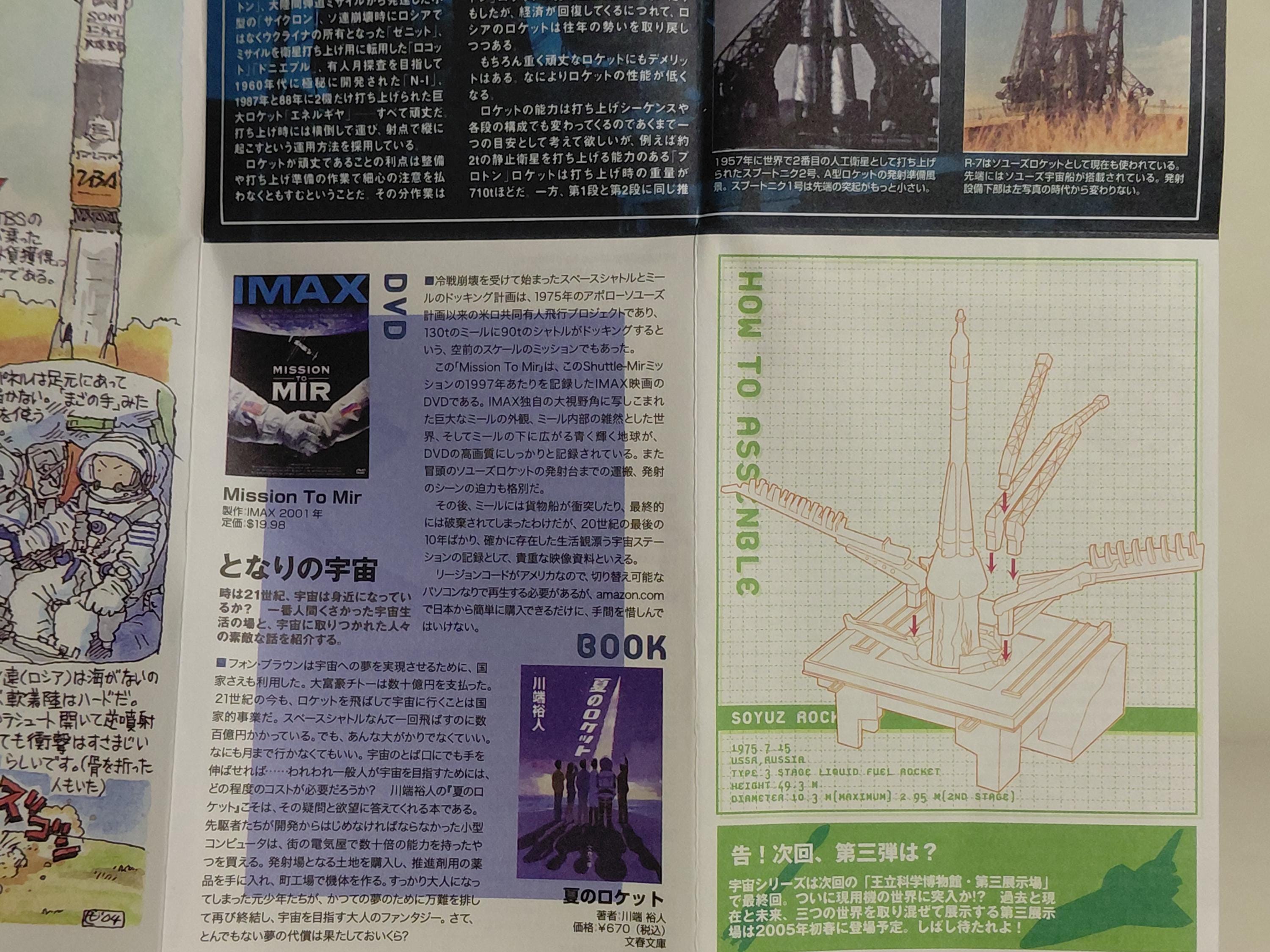 Kaiyodo Royal Museum of Science Second Exhibition Hall White Pioneer 02 Distant Thunder Soyuz Rocket Launch