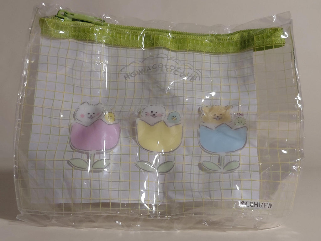 Howakoro Club Mini Clear Pouch - Howakoro-chan and Tulip