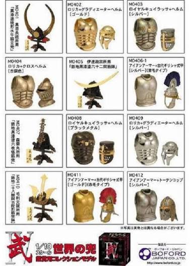 Mononofu Vol. 4: World Helmet Series (1/10 scale)(Lorica + Gladiator Helm [Gold])