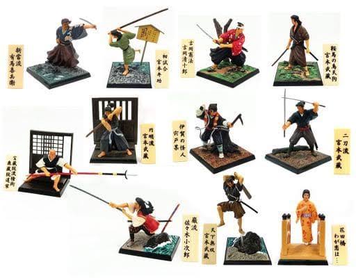 Furuta Historical History Romance Romantic Miyamoto Musashi 10 Mini Figure Set – Unopened