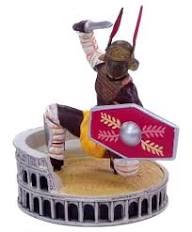 Roman Gladiator Mini Figure - Challenger Gladiator (Black)  Furuta Japan