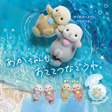Sea otter Otete tsunagone Mascot - Pink