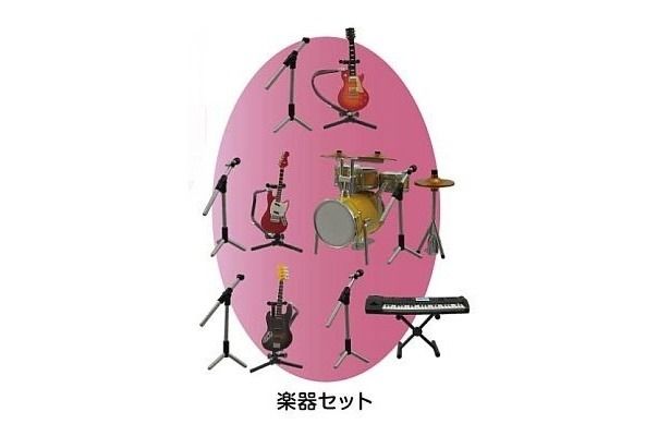 Trading Figure: Musical Instrument Set – "Ichiban Kuji Premium: K-On!! ~Round 2!~" Prize I: Kyun-Chara ~School Festival Again! Ver.~