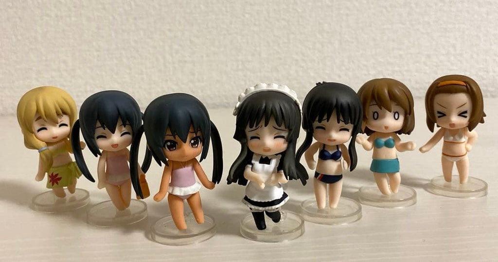 Rare K-ON! Nendoroid Set (7 Figures) – Includes "Kogenyan" Swimsuit, Standard Swimsuits, Maid, and Secret Versions