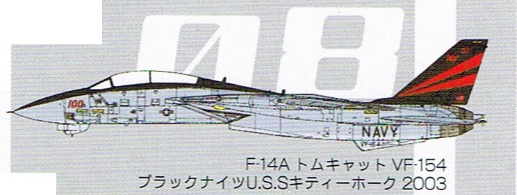 1/144 CafeReo F-14A TOMCAT "Black Knights" US NAVY VF-154 J-wings 1. #8