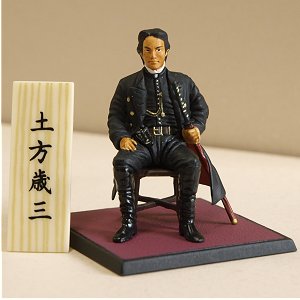 Shinsengumi Figure (Ikedaya) - Hijikata in Western-style attire, holding his beloved sword, Izumi-no-Kami Kanesada.